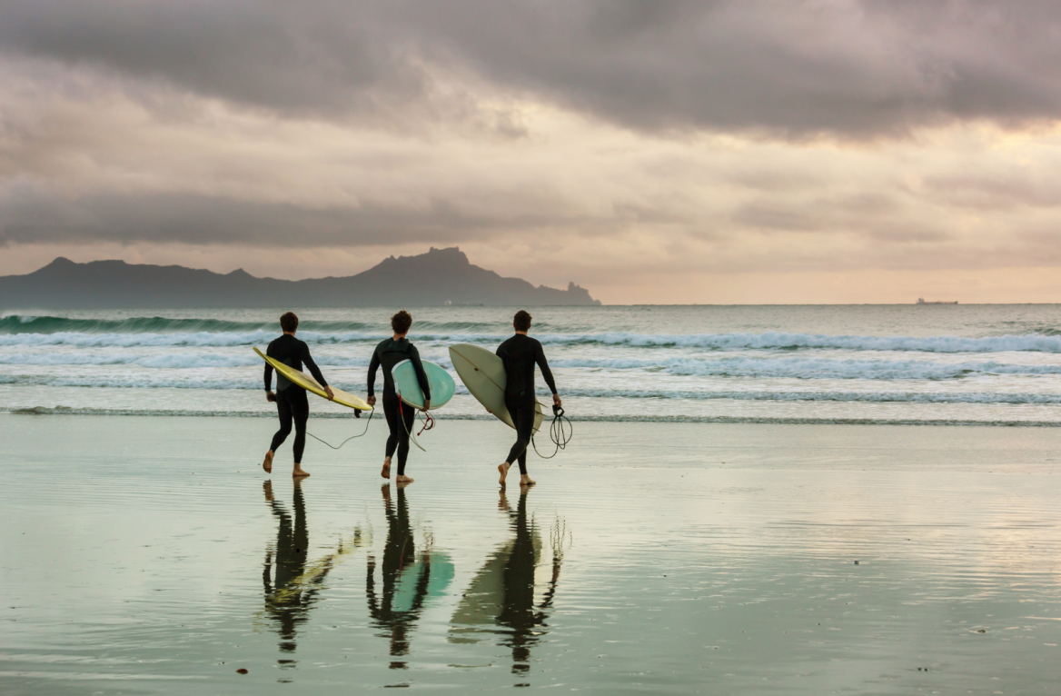 surfing on the Basque coast