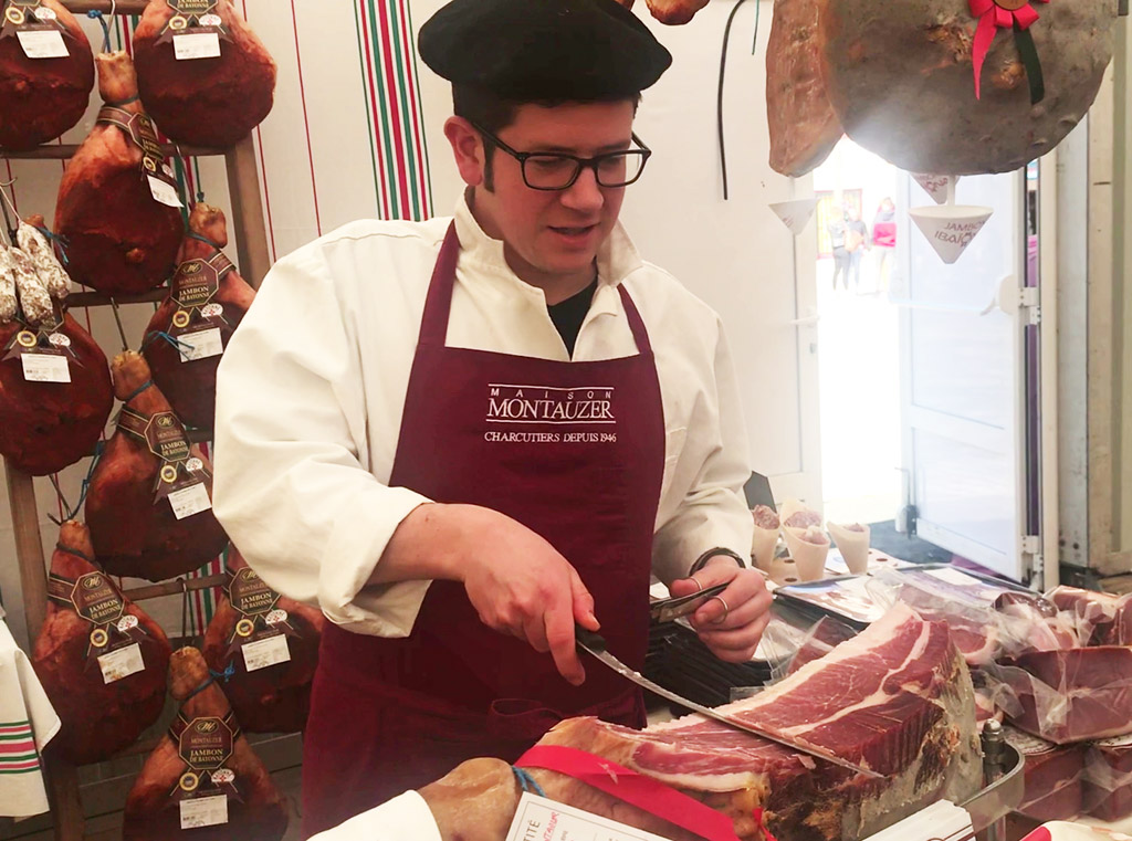 Carving Bayonne Ham