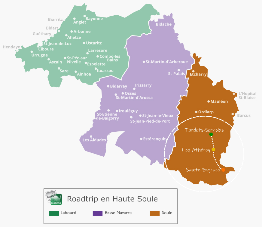 carte roadtrip en haute soule