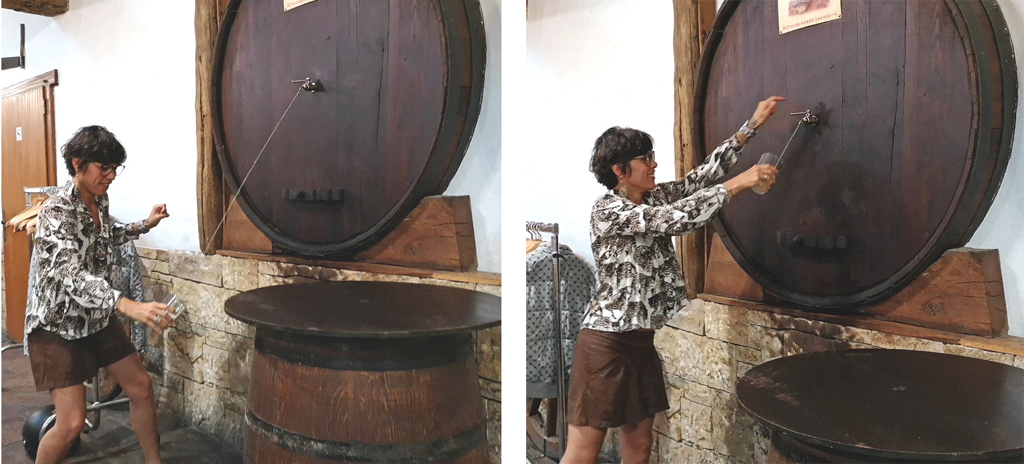 serve Basque cider