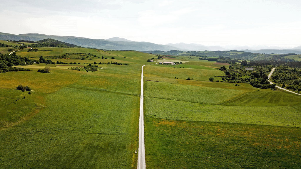 View of the Pyrenees in Burgui